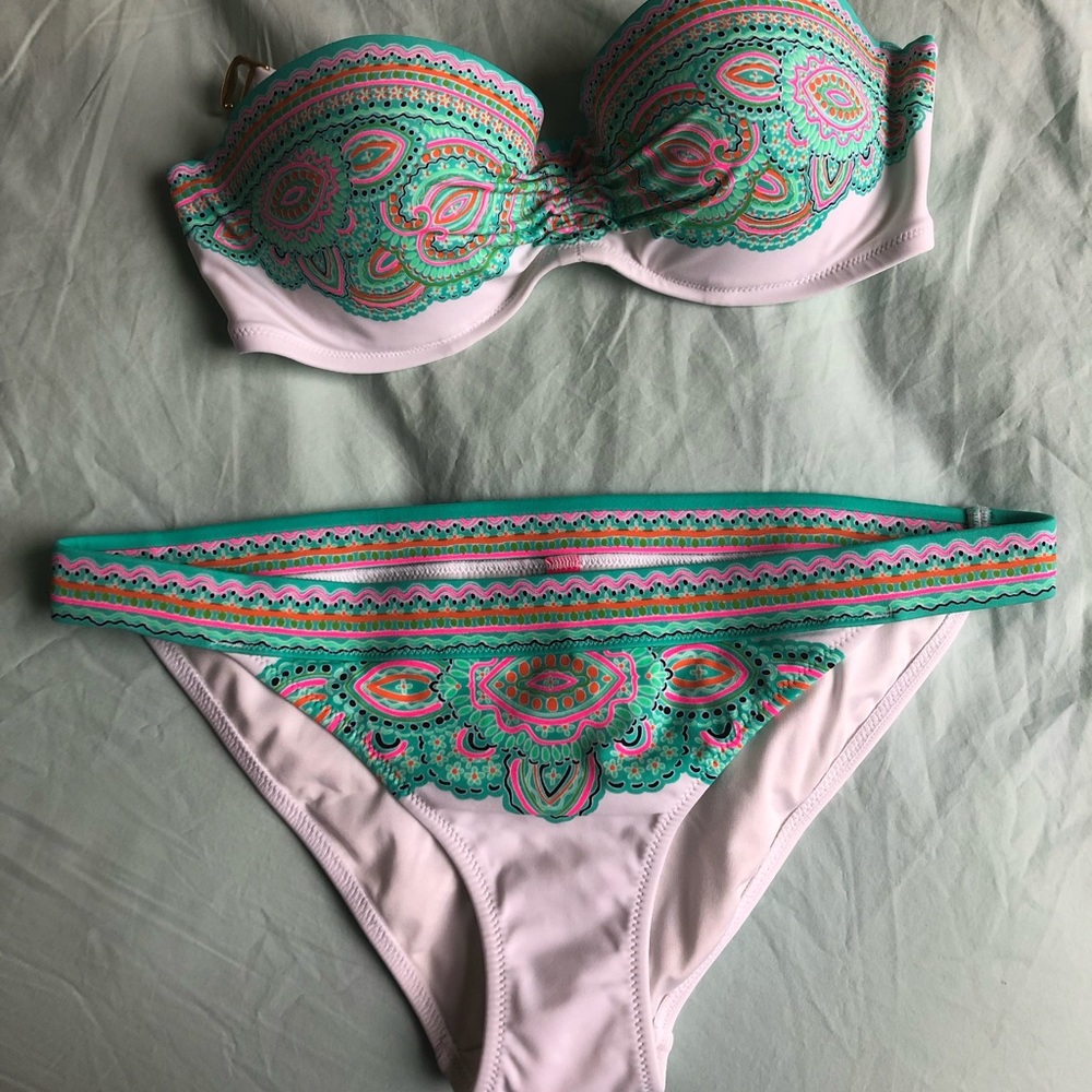 Victoria’s Secret White/Neon Bikini